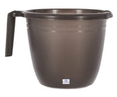 Kuber Industries Heart Home Plastic Bathroom Mug|Strong Plastic Material & Great Capicity|Size 14 X 14 X 12 Cm, Pack Of 2, Capicity 1 Ltr (Black & Sky Blue)-46Hh0221